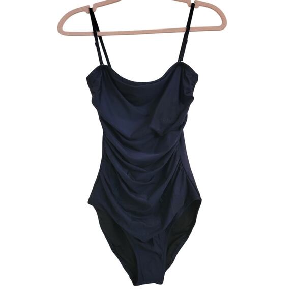 NWT J. Crew Ruched Bandeau One-Piece 4 - Picture 5 of 9